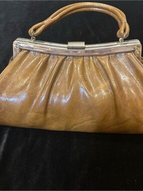 Source Unknown Tan Pleated Top-Handle Satchel